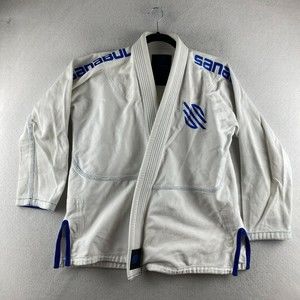 Sanabul Gi Adult A1 White BJJ Jacket Reinforced Heavy Jiu-Jitsu Performance